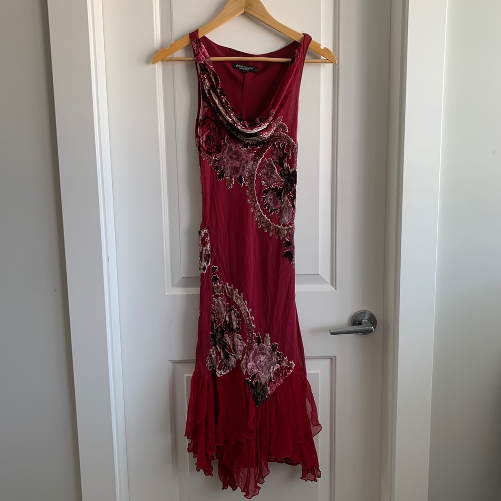 Vintage Betsy Johnson silk velvet dress